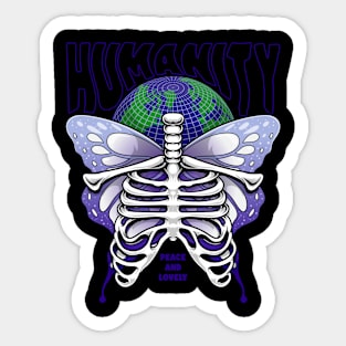 Humanity skull Sticker